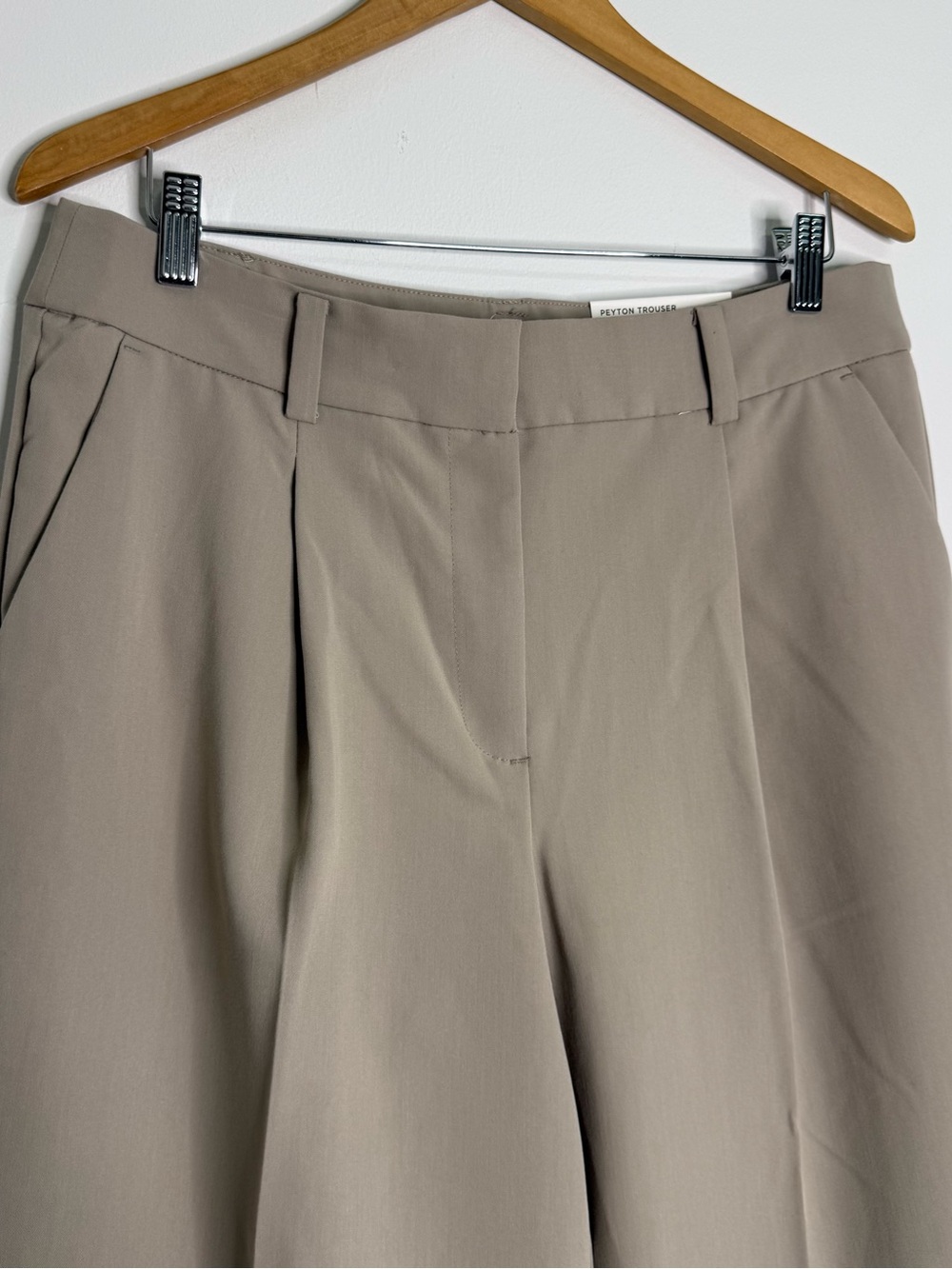 LOFT Peyton High Rise Wide Leg Trousers Pants Taupe Size 10 NWT - Picture 3 of 7